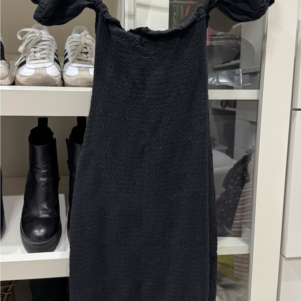 Abercrombie & Fitch Black Midi Dress